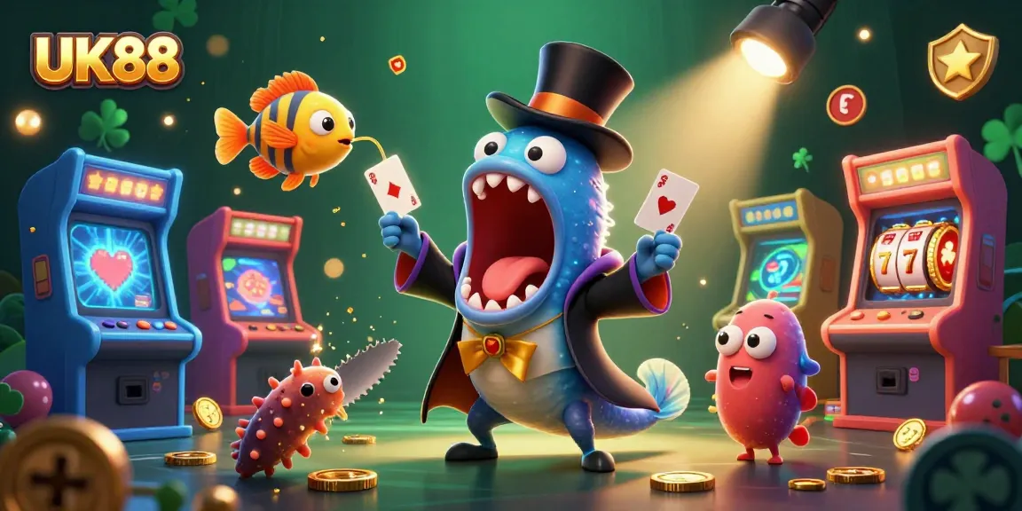 Experience UK88's thrilling magic act with high-energy characters and vibrant gaming elements.