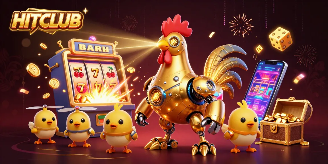 Experience excitement with HITCLUB's dynamic gaming scene, featuring thrilling laser-infused characters and jackpot elements.