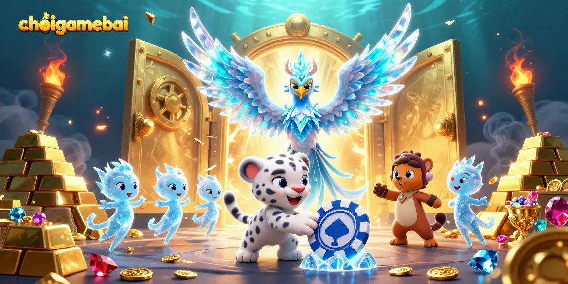Experience the thrilling world of choigamebai as a colorful ice phoenix and snow leopard bring excitement to the gaming table.