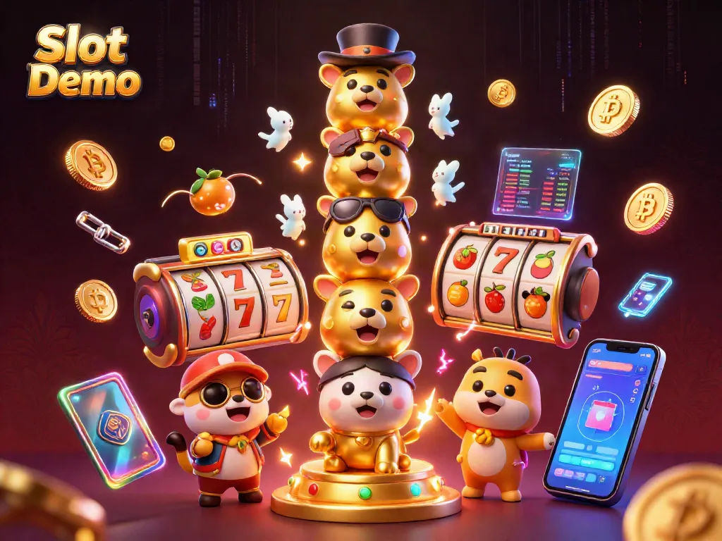 Spin the reels with Slot Demo, showcasing vibrant 3D cartoon elements and exciting casino themes.