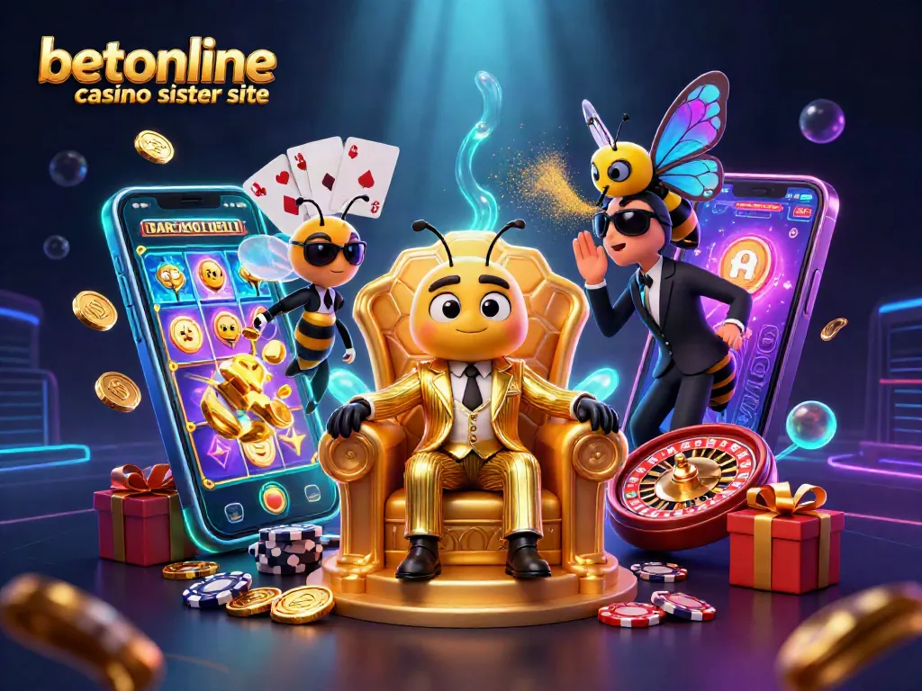 Engage with the vibrant betonline casino sister site scene featuring a cartoon bumblebee mob boss.