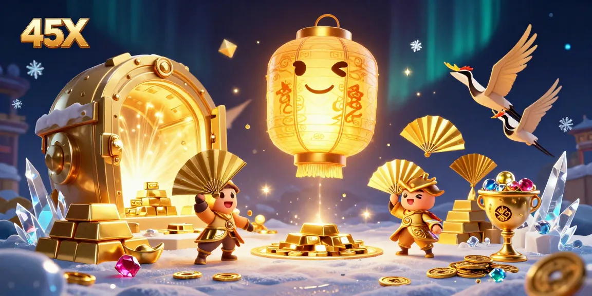 Experience fortune with the 45X lantern spirit in a vibrant night market casino scene.