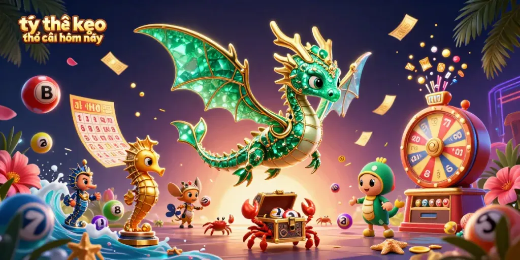 Catch the excitement of tỷ lệ kèo nhà cái hôm nay with rich visuals in this stunning casino-themed illustration.