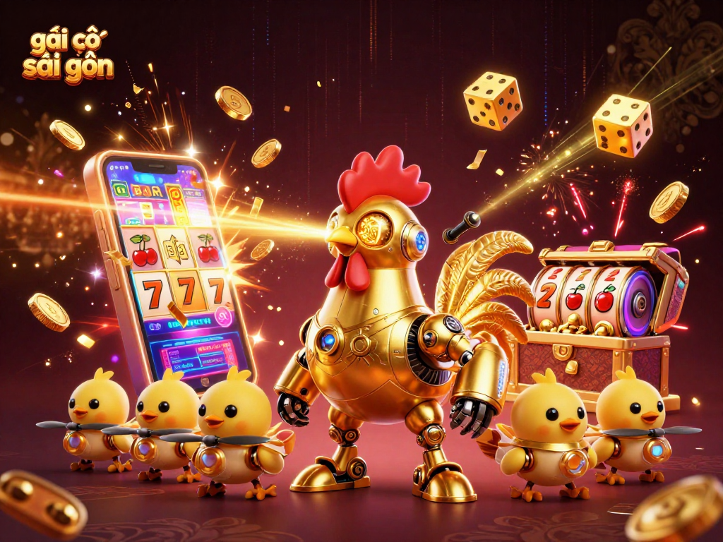 Experience the excitement of gái gọi sài gòn with vibrant 3D casino illustration featuring dynamic gaming elements.