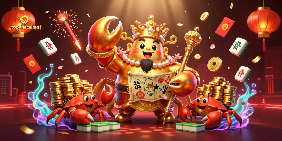 topnhacaimoi showcases a dynamic 3D scene of casino royalty amidst vibrant gambling elements.