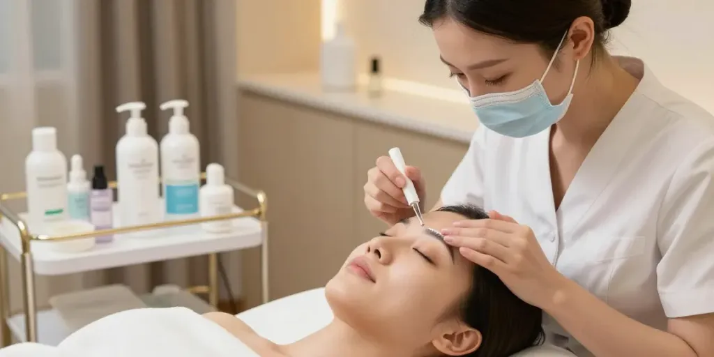 Augenringe entfernen durch professionelle Behandlung in einem modernen Spa.