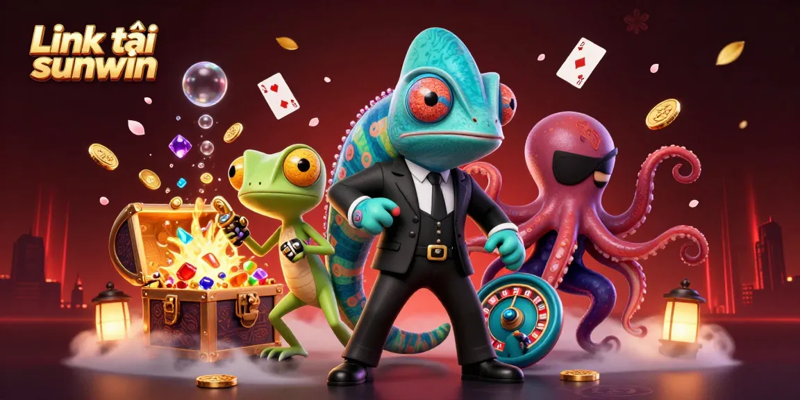 Engage with the thrilling Link tải sunwin experience through our vibrant casino-themed illustration.