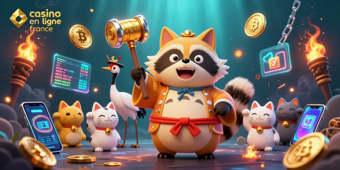 Le jeu captivant sur un casino en ligne France avec des personnages charmants entourés de crypto-monnaies et de jackpot.