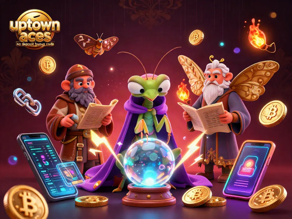 Engage with the uptown aces no deposit bonus code featuring mystical fortune telling among crypto elements.
