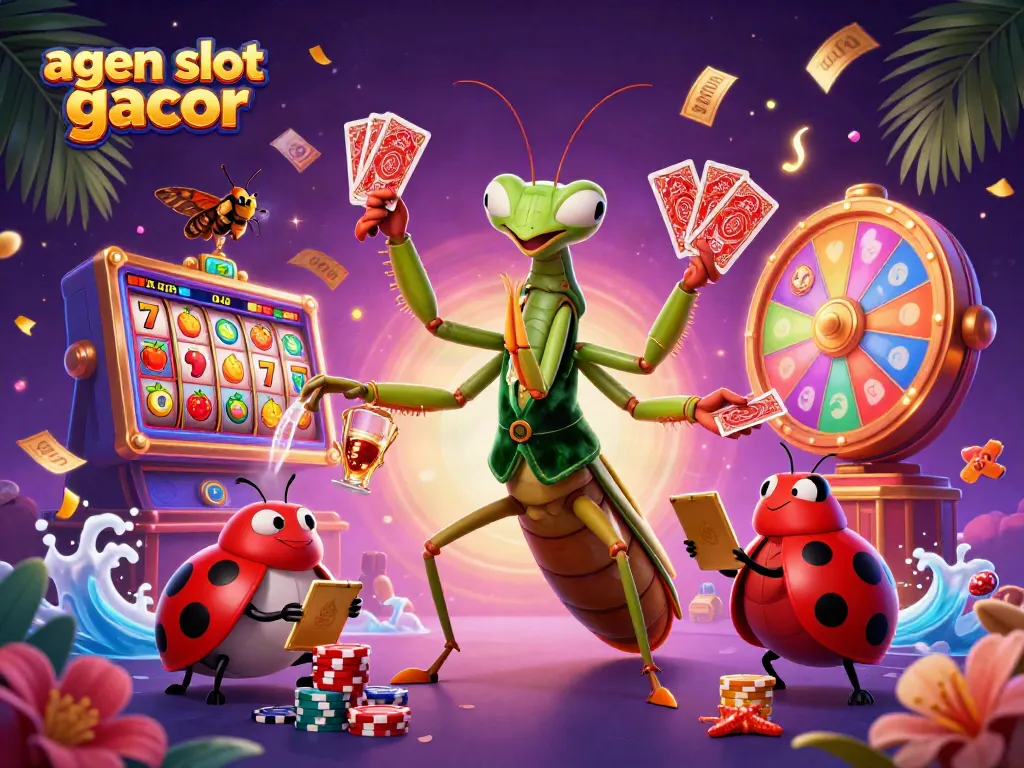 Experience exciting gameplay with agen slot gacor in a vibrant casino scene featuring dynamic characters.