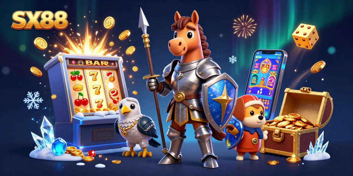 SX88 immerses players in a vibrant casino adventure with epic visuals of knights and jackpots.