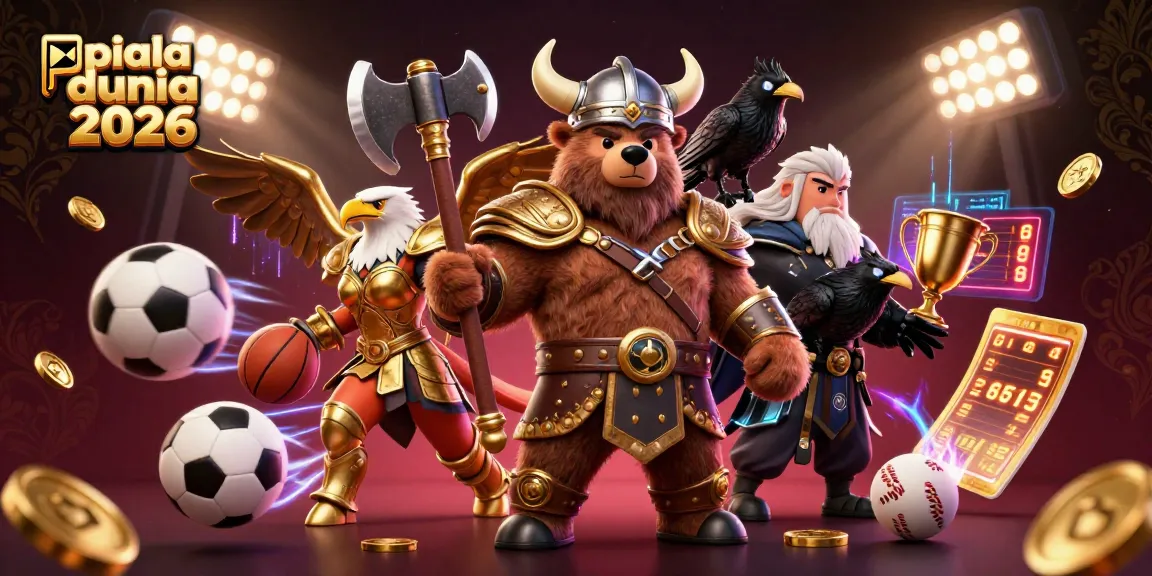 Engage with piala dunia 2026 action featuring epic characters, sports balls, and casino elements.