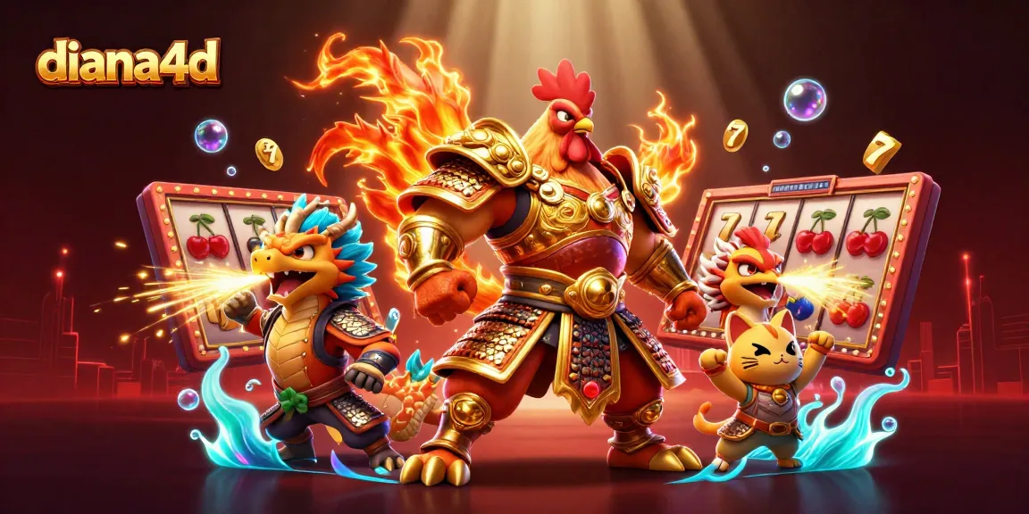 Experience the excitement of diana4d's slot online games with dynamic 3D characters and vibrant casino elements.
