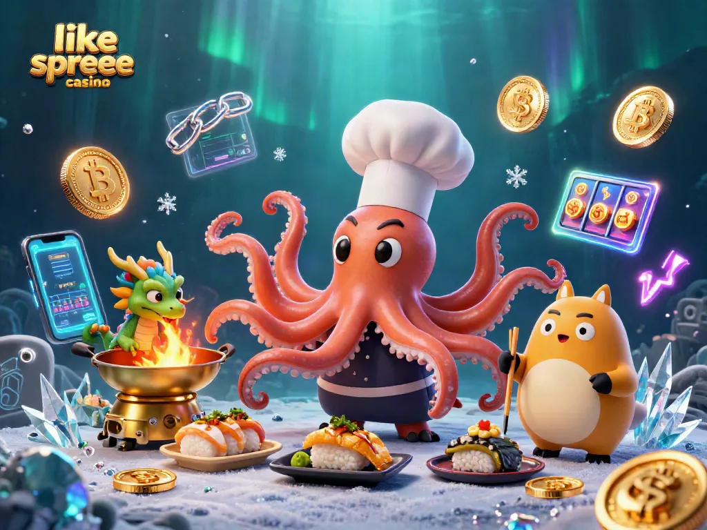 Play exciting games like spree casino in a vibrant 3D illustration featuring engaging characters.