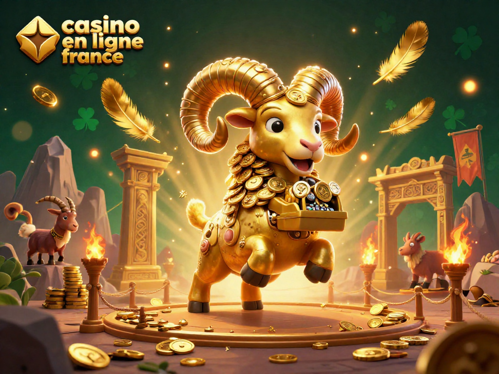 Découvrez les aventures au casino en ligne France dans cette image dynamique avec des éléments de jeux et des personnages éblouissants.