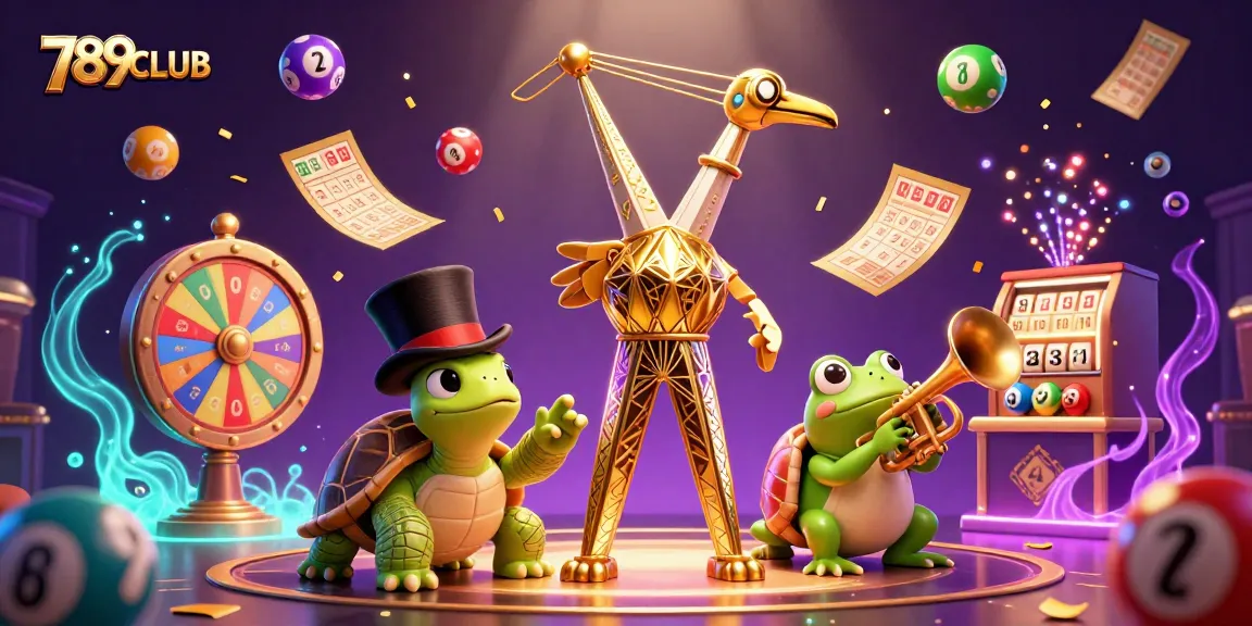 Engaging 789CLUB gaming scene showcasing vibrant lottery balls and festive casino elements.