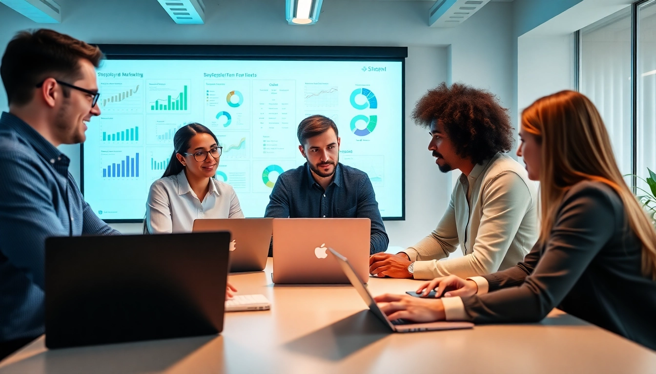 Hire Shopify developer within a collaborative team in a modern workspace.